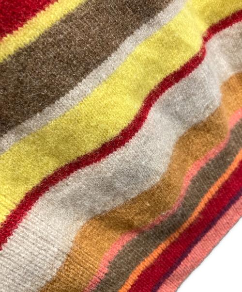 PS Paul Smith（ＰＳポールスミス）PS Paul Smith (ＰＳポールスミス) ボーダーニット レッド×イエロー サイズ:Ⅼの古着・服飾アイテム