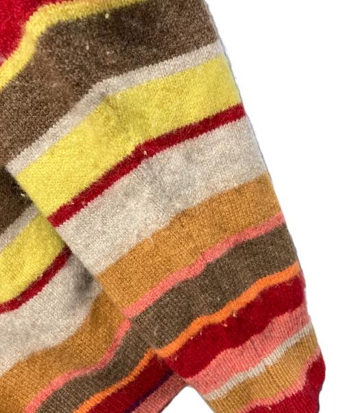 PS Paul Smith（ＰＳポールスミス）PS Paul Smith (ＰＳポールスミス) ボーダーニット レッド×イエロー サイズ:Ⅼの古着・服飾アイテム