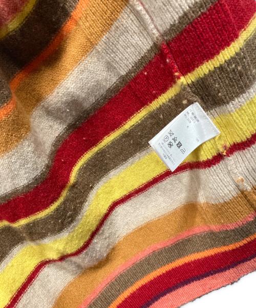 PS Paul Smith（ＰＳポールスミス）PS Paul Smith (ＰＳポールスミス) ボーダーニット レッド×イエロー サイズ:Ⅼの古着・服飾アイテム