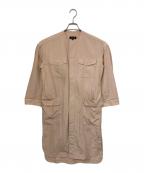 DRAWERドゥロワー）の古着「ベルテッドポケットワンピース」｜ピンク