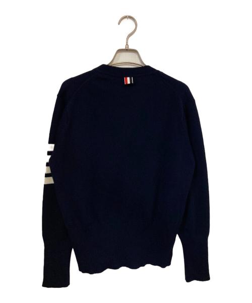 Thom Browne（トムブラウン）Thom Browne (トムブラウン) クラシック カシミヤ 4BAR Vネック カーディガン ネイビー サイズ:2の古着・服飾アイテム