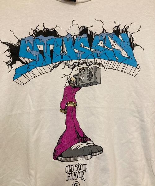 stussy（ステューシー）stussy (ステューシー) OLD SKOOL FLAVOR GRAPHIC TEE / オールドスクールグラフィックTシャツ ホワイト サイズ:Ｍの古着・服飾アイテム