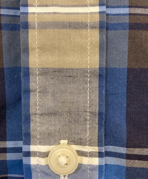 BROOKS BROTHERS Red Fleece（ブルックスブラザーズレッドフリース）BROOKS BROTHERS Red Fleece (ブルックスブラザーズレッドフリース) 半袖ボタンダウンチェックシャツ ネイビー×ブラウン サイズ:Lの古着・服飾アイテム
