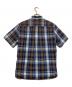 BROOKS BROTHERS Red Fleece (ブルックスブラザーズレッドフリース) 半袖ボタンダウンチェックシャツ ネイビー×ブラウン サイズ:L：5000円