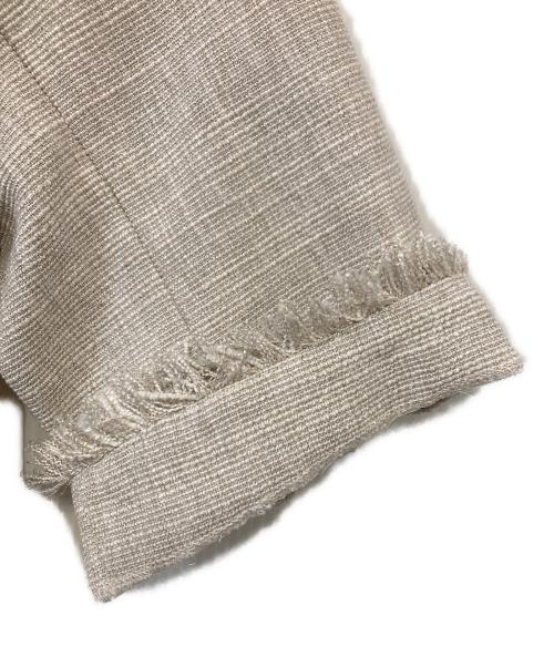 anuans（アニュアンス）anuans (アニュアンス) ボトルネックツイードブラウス アイボリー サイズ:Ｆの古着・服飾アイテム