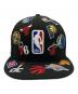 New Era (ニューエラ) 59FIFTY NBA ALL LOGOS ブラック サイズ:58.7：4000円