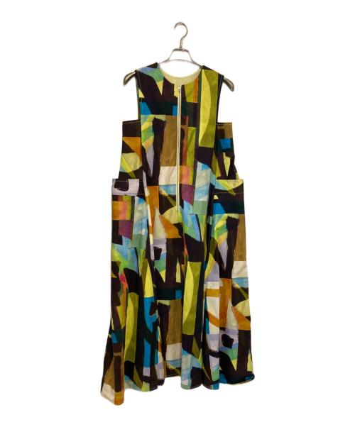 Adam et Rope（アダム エ ロペ）Adam et Rope (アダム エ ロペ) フロントジップフレアワンピース マルチカラー サイズ:FREEの古着・服飾アイテム