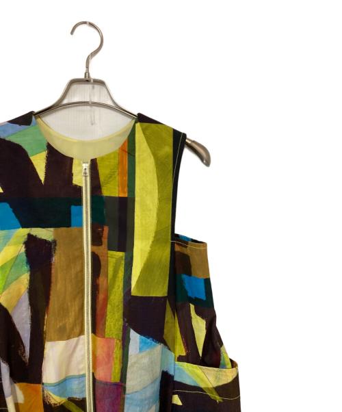 Adam et Rope（アダム エ ロペ）Adam et Rope (アダム エ ロペ) フロントジップフレアワンピース マルチカラー サイズ:FREEの古着・服飾アイテム