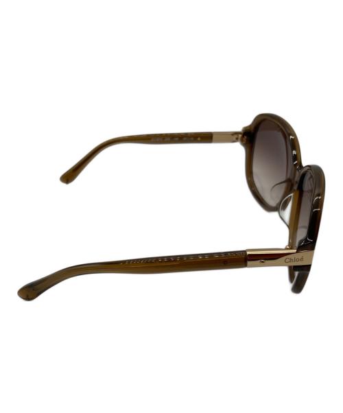 Chloe（クロエ）Chloe (クロエ) ラウンドサングラス ピンク×ブラウン サイズ:52?22-145の古着・服飾アイテム