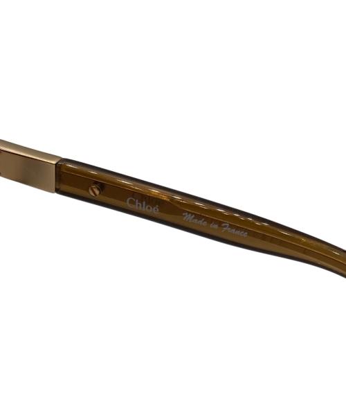 Chloe（クロエ）Chloe (クロエ) ラウンドサングラス ピンク×ブラウン サイズ:52?22-145の古着・服飾アイテム