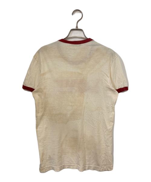 DOLCE & GABBANA（ドルチェ＆ガッバーナ）DOLCE & GABBANA (ドルチェ＆ガッバーナ) リンガーTシャツ レッド×アイボリー サイズ:44の古着・服飾アイテム