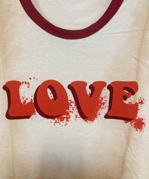 DOLCE & GABBANA（ドルチェ＆ガッバーナ）DOLCE & GABBANA (ドルチェ＆ガッバーナ) リンガーTシャツ レッド×アイボリー サイズ:44の古着・服飾アイテム