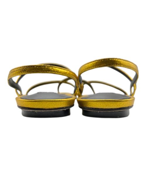 SUNNY PELLICO（サニーペリコー）SUNNY PELLICO (サニーペリコー) メタリックストラップサンダル ゴールド サイズ:38の古着・服飾アイテム