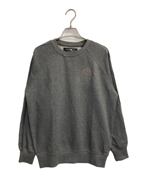 HYDROGEN（ハイドロゲン）HYDROGEN (ハイドロゲン) スカルストーンスウェット グレー サイズ:Mの古着・服飾アイテム