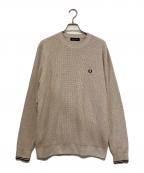 FRED PERRYフレッドペリー）の古着「WAFFLE STITCH JUMPER」｜ベージュ