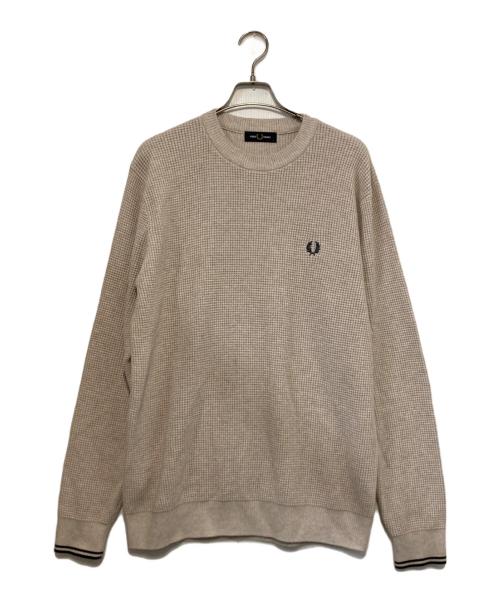 FRED PERRY（フレッドペリー）FRED PERRY (フレッドペリー) WAFFLE STITCH JUMPER ベージュ サイズ:Ｌの古着・服飾アイテム