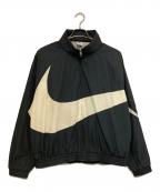 NIKEナイキ）の古着「AS M NK SWOOSH WVN JKT」｜ブラック×アイボリー