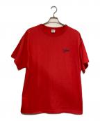 KEBOZケボズ）の古着「ロゴ刺繍Tシャツ」｜レッド