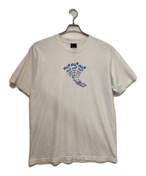 HUF（ハフ）HUF (ハフ) プリントTシャツ ホワイト サイズ:Ｌの古着・服飾アイテム