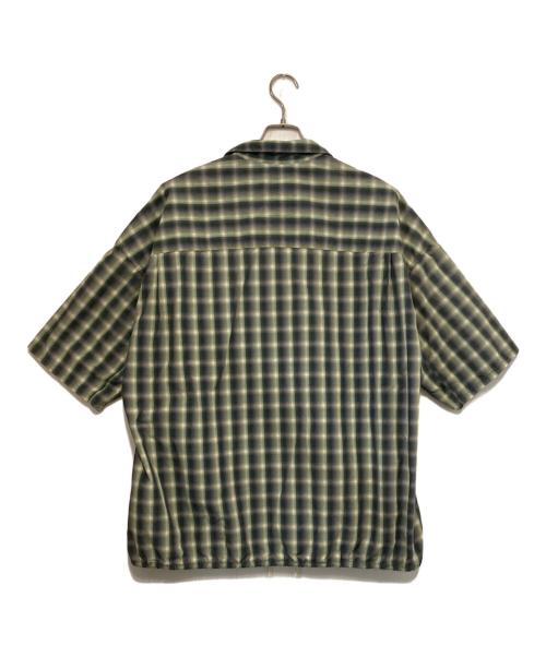 nanamica（ナナミカ）nanamica (ナナミカ) Open Collar Wind H/S Shirt グレー×グリーン サイズ:Ｍの古着・服飾アイテム