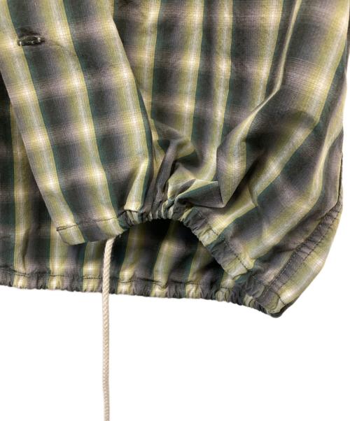 nanamica（ナナミカ）nanamica (ナナミカ) Open Collar Wind H/S Shirt グレー×グリーン サイズ:Ｍの古着・服飾アイテム