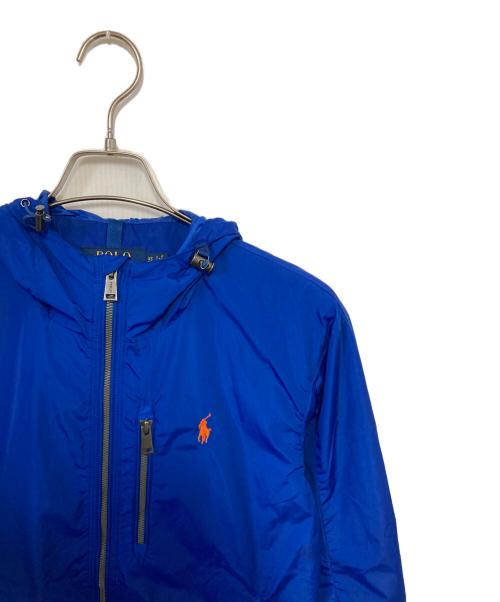 POLO RALPH LAUREN（ポロ・ラルフローレン）POLO RALPH LAUREN (ポロ・ラルフローレン) ワンポイントジップアップジャケット ブルー×オレンジ サイズ:ＸＳの古着・服飾アイテム