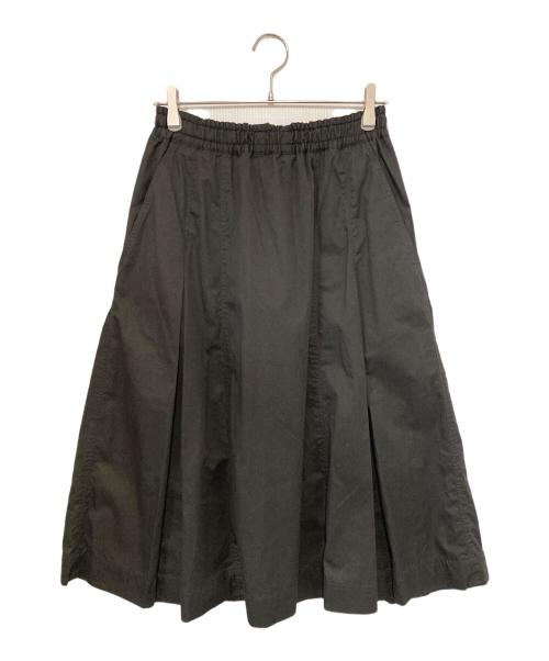 MARGARET HOWELL（マーガレットハウエル）MARGARET HOWELL (マーガレットハウエル) SOFT DENSE COTTON フレアスカート ブラック サイズ:1の古着・服飾アイテム