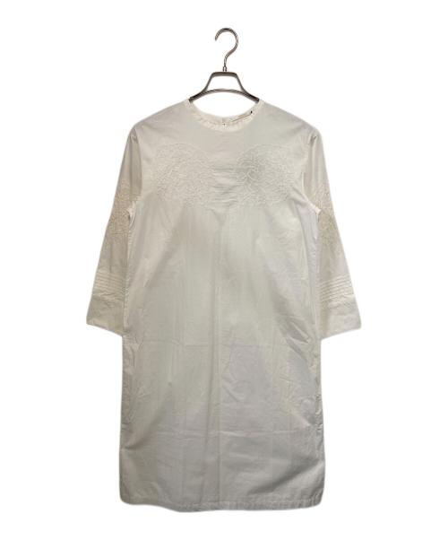 SOULEIADO（ソレイアード）SOULEIADO (ソレイアード) ラクナウコットン エンブロイダリーワンピース ホワイト サイズ:36の古着・服飾アイテム