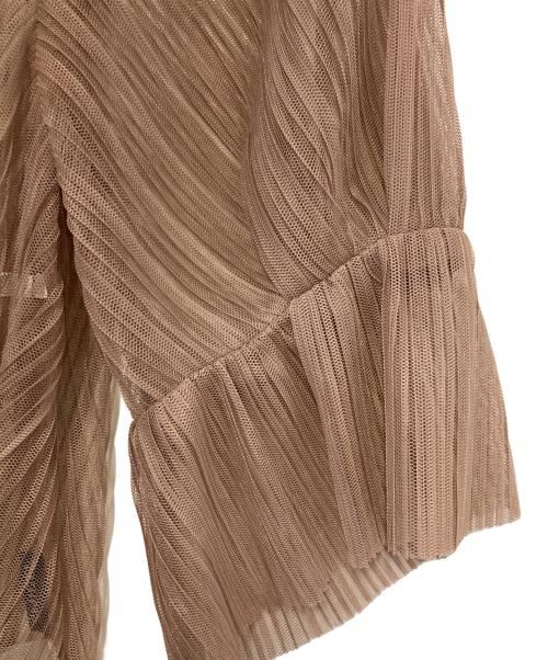 Snidel（スナイデル）Snidel (スナイデル) シアープリーツブラウス ベージュ サイズ:Ｆの古着・服飾アイテム