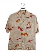 Sun Surfサンサーフ）の古着「GOLD FISHアロハシャツ」｜ベージュ