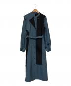 UNITED TOKYOユナイテッドトーキョー）の古着「アシメテーラーシャツワンピース」｜ブラックブルー