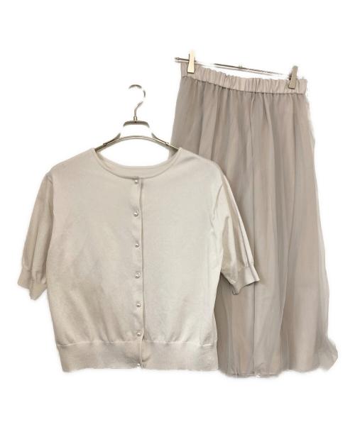 自由区（ジユウク）自由区 (ジユウク) リバーシブルスカートセットアップ ワンピース アイボリー サイズ:40の古着・服飾アイテム