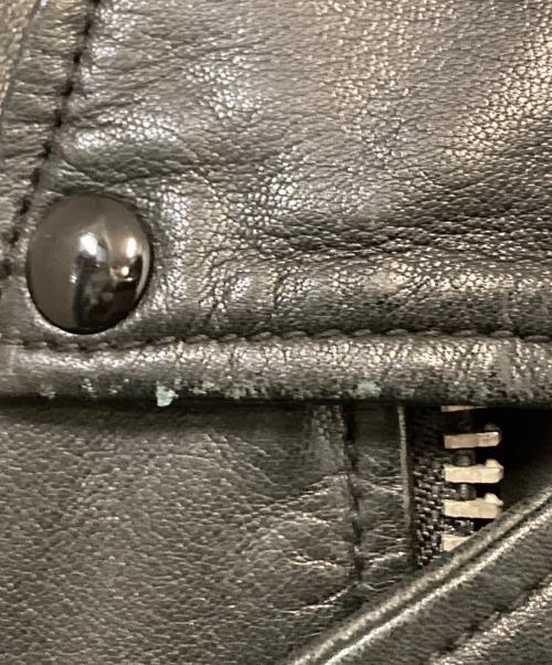 ALL SAINTS（オールセインツ）ALL SAINTS (オールセインツ) ラムレザーダブルライダースジャケット ブラック サイズ:Ⅼの古着・服飾アイテム