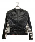 adidasアディダス）の古着「裏バラ柄ウィンドブレーカー」｜ブラック