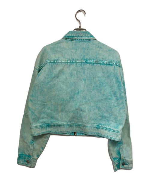 X-GIRL（エックスガール）X-girl (エックスガール) BLEACHED JACKET / ケミカルウォッシュクロップドジャケット ブルー サイズ:２の古着・服飾アイテム