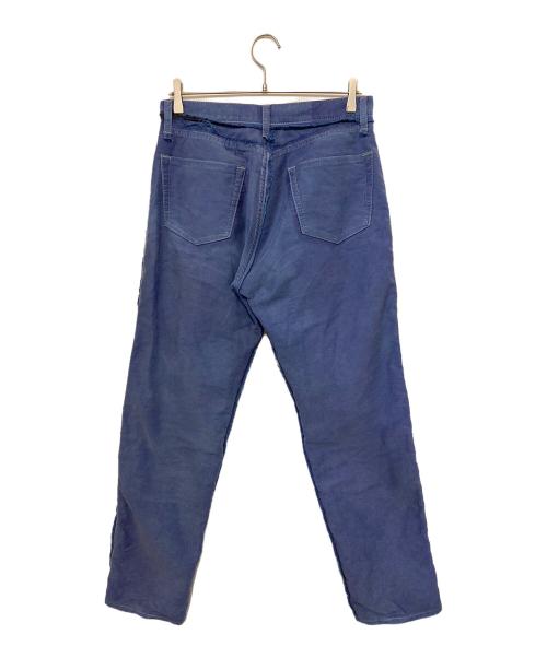 Maison Margiela（メゾンマルジェラ）Maison Margiela (メゾンマルジェラ) モールスキンインサイドアウトパンツ ブルー サイズ:32の古着・服飾アイテム