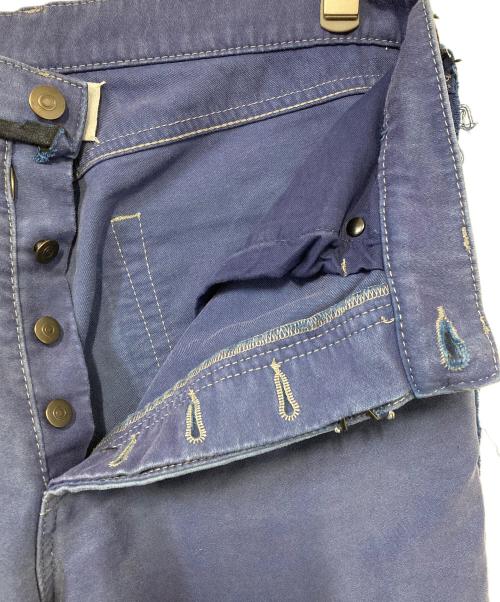 Maison Margiela（メゾンマルジェラ）Maison Margiela (メゾンマルジェラ) モールスキンインサイドアウトパンツ ブルー サイズ:32の古着・服飾アイテム