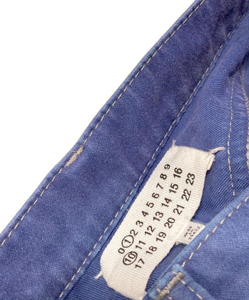 Maison Margiela（メゾンマルジェラ）Maison Margiela (メゾンマルジェラ) モールスキンインサイドアウトパンツ ブルー サイズ:32の古着・服飾アイテム