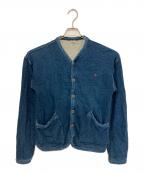 45rpm45アールピーエム）の古着「デニムスウェットカーディガン」｜インディゴ
