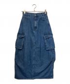 Ameriアメリ）の古着「CONES BOSS BIG POCKET SKIRT /」｜インディゴ