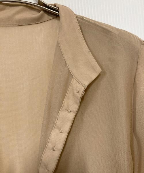 Ameri（アメリ）AMERI (アメリ) SHEER LAYERED SHIRT TOP / ニットベストレイヤードシアーシャツ アイボリー サイズ:Fの古着・服飾アイテム