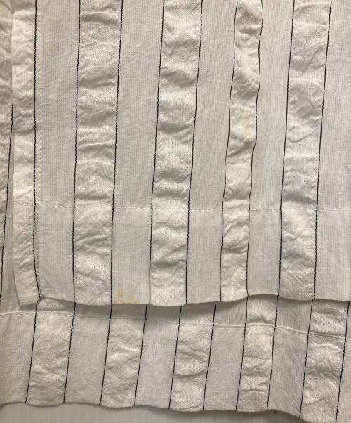 AULA AILA（アウラアイラ）AULA AILA (アウラアイラ) ストライプシャツワンピース ホワイト×グレーの古着・服飾アイテム