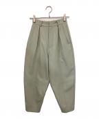 Ameriアメリ）の古着「EMBOSS LEATHER LIKE PANTS / エンボスレザーライクパンツ」｜グリーン