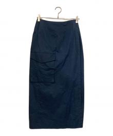 ETRE（エトレ）の古着「ワークラップロングスカート」｜ネイビー