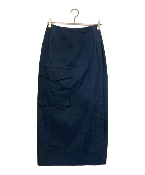 ETRE（エトレ）etre (エトレ) ワークラップロングスカート ネイビー サイズ:Sの古着・服飾アイテム