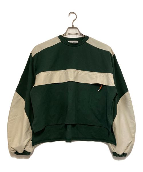 HeRIN.CYE（ヘリンドットサイ）HeRIN.CYE (ヘリンドットサイ) Ponte anorak pullover グリーン×ホワイト サイズ:ＦＲＥＥの古着・服飾アイテム