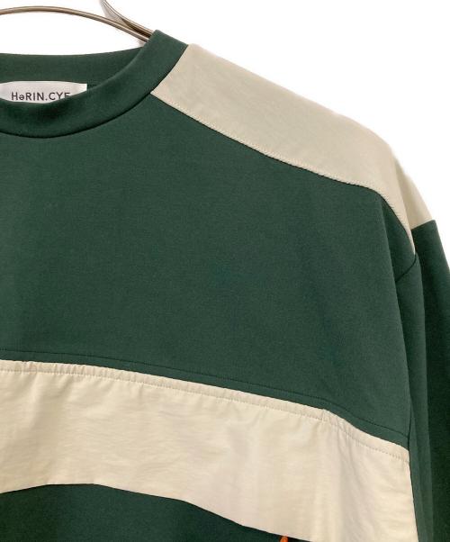 HeRIN.CYE（ヘリンドットサイ）HeRIN.CYE (ヘリンドットサイ) Ponte anorak pullover グリーン×ホワイト サイズ:ＦＲＥＥの古着・服飾アイテム