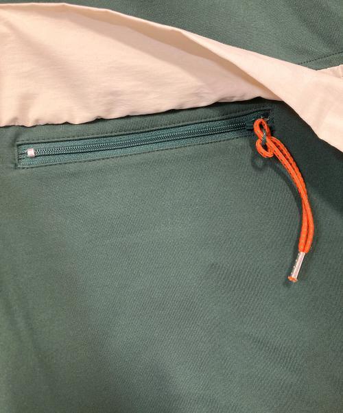 HeRIN.CYE（ヘリンドットサイ）HeRIN.CYE (ヘリンドットサイ) Ponte anorak pullover グリーン×ホワイト サイズ:ＦＲＥＥの古着・服飾アイテム