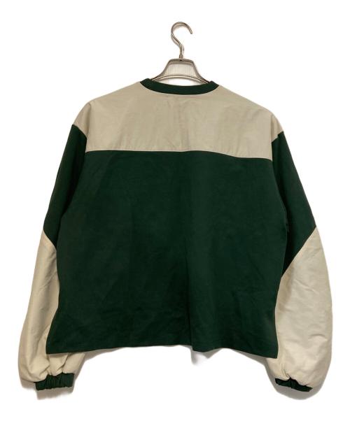 HeRIN.CYE（ヘリンドットサイ）HeRIN.CYE (ヘリンドットサイ) Ponte anorak pullover グリーン×ホワイト サイズ:ＦＲＥＥの古着・服飾アイテム