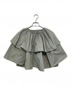 TOMORROW LANDトゥモローランド）の古着「ポリエステルシルクタフタ チュチュブラウス」｜グリーン